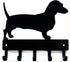 Dachshund Key Holder for Wall - Small 6x5 inch with 5 Hooks - Made in the USA