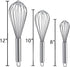 Whisks for Cooking, 3 Pack Stainless Steel Whisk Set for Blending, Beating, and Stirring, Enhanced Version Balloon Wire