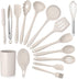 E-far Kitchen Utensils Set, 15-Piece Silicone Cooking Utensils with Holder, Non-stick & Heat Resistant for Cooking