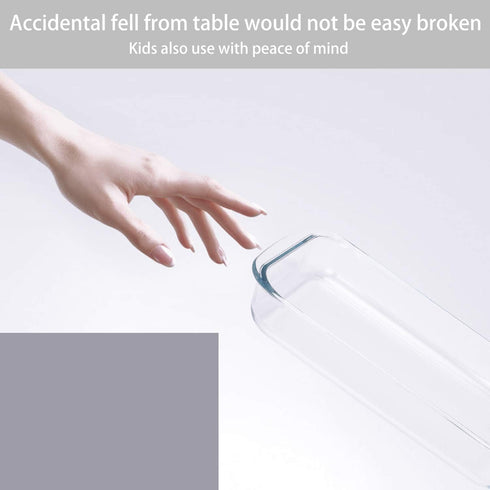 Basics Tempered Glass Baking Dish, 1.6 Quart Clear Oblong Casserole Dish for Cooking and Oven Bake