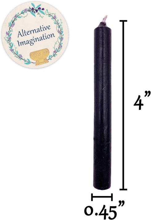 Alternative Imagination 4" Mini Taper Chime Candles, Unscented Box of 20, Great for Birthday Parties