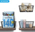 MaraFansie Hanging Kitchen Baskets, Over the Cabinet Door Organizer, No Drilling Adhesive Basket, 2 Pack, Black