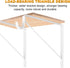 4 Pack Heavy Duty Closet Rod Brackets Holder, 11 x 11 x 1 Inch White Closet Rod Support Bracket
