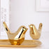 2 XMGZQ Pcs Gold Decor Accents,Small Animal Statues,Modern Home Decorative, Birds Sculpture, Ornaments for Shelf