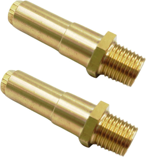 MENSI Gas Fryer Nozzle Orifice Replacement Parts, Size 0.043" Holes, 1/4" NPT Male Thread, 2 Packs