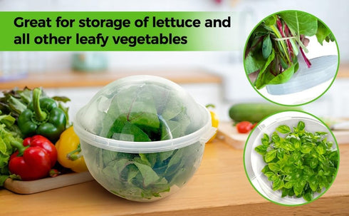 Trenton Gifts Set 2. 7" 8". Lettuce And Vegatable Storage Keeper. of X