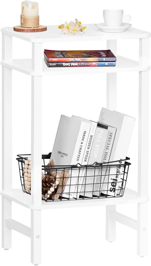YUFAM Side Table End Table Tall Night Stand 3-Tier for Living Room