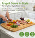 18 Inch GREENER CHEF Extra Large Bamboo Cutting Board with Lifetime Replacements - Organic Wooden Butcher Block, XL