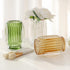 Gaolinci Countertop, Clear Tumbler Cup Makeup Brush Toothbrush Holder for Bathroom, Vanity, Desk and Bedside Table