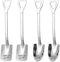 4 Pcs Stainless Steel His and Hers Ice Cream Spoons, Metal Shovel Spoons for Coffee, Dessert, Kitchen