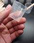 100 Pack 1oz/30ml Plastic Graduated Cups, Transparent Scale Cups with 50 Pack Wooden Stirring Sticks