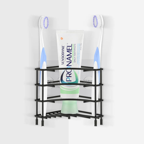 Linkidea Corner Wall Mount Toothbrush Holder for Bathroom, Stainless Steel Triangle Shelf for