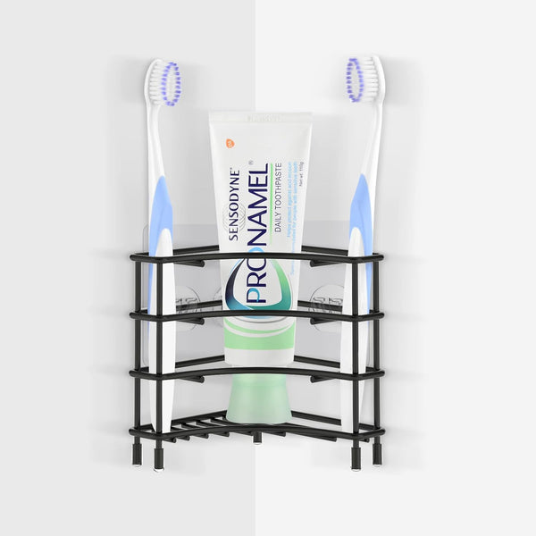Linkidea Corner Wall Mount Toothbrush Holder for Bathroom, Stainless Steel Triangle Shelf for