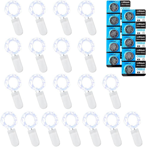 Etinga 20 Pack Fairy Lights Battery Operated String Lights, 10 LED on 3.3ft