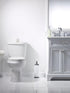 2-Piece, Clorox Covered Toilet Brush and Caddy with Splash Guard & Non-Skid Base, White