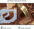AOYEGO 60 Inch Coffee Themed Table Cloth Restaurant Mocha Latte Milk Classic Scribble Round Tablecloth for Dining Room