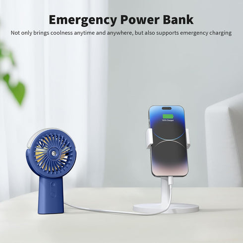 Otlonpe Misting Fan, Portable Fan with Mist, 4000mAh Rechargeable Handheld Fan, Water Spray Mister for Outdoors