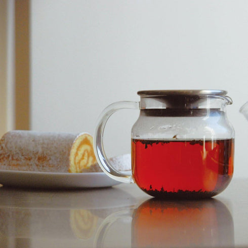 Kinto 8685 One-Touch Teapot, 21.8 fl oz (620 ml), Brown