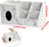 Sumnacon Square PU Tissue Box Cover, Stylish Leather Tissue Box Organizer for Bathroom, Living Room, and Office