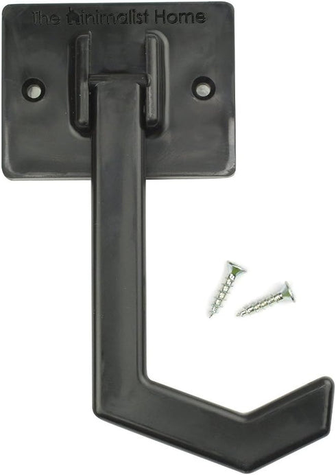 Banana Hanger - Under Cabinet Hook for Bananas, Black, Self-adhesive, Folds-up When Not in Use