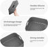 Redfly 2 Pack Silicone Air Fryer Liners, Square Reusable Liners for 4-6 QT Air Fryer Accessories, Gray & Black