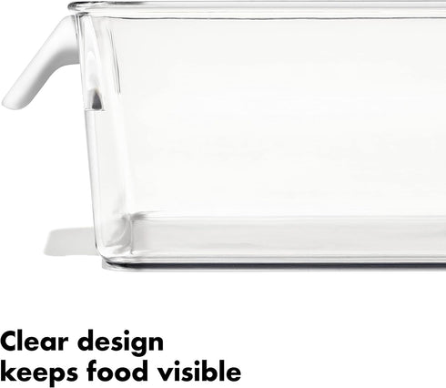 OXO Good Grips Fridge Organization Bin 5 in x 10 in for Berry Bins, Yogurt Cups, and More