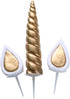 9625321410 Unicorn Cake Topper - Reusable Gold Unicorn Horn, Ears, Eyelashes, Party Decoration Set for Baby Shower,
