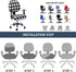 Black White Plaid Office Chair Slipcovers, Christmas Stretch Protector, Spandex Washable Chair Cover, Decorative Fabric