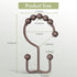 Amazer Shower Curtain Rings, Stainless Steel Hooks, 12 Pcs Double Glide Rings for Bathroom Shower Curtain Rods, Bronze