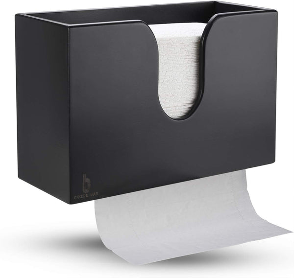 Bamboo Paper Towel Dispenser, Paper Towel Holder for Kitchen Bathroom Toilet of