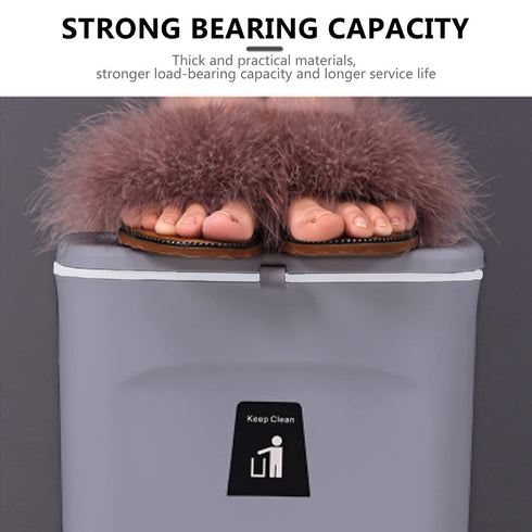 TOPROAD 2.4 Counter Kitchen Hanging Trash Can, Gallon Wall Mounted Waste Compost Bin, Small Garbage Can with Lid