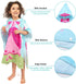 Florica 2 6 24"x 47" Hooded Bath Towels for Girls Kids Toddlers Children to Years Old Cotton Ultra Soft Absorbent
