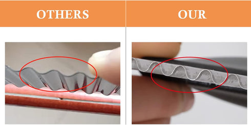Crinkle Cutter Wavy Chopper Knife, Upgraded Stainless Steel Blade for Safe Kitchen Tools, Black