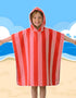 MONOBLANKS 30" 30" 3-10 Swimming, Striped Hooded Towels for Kids, x Soft Absorbent Beach Poncho Towel for Years Boys