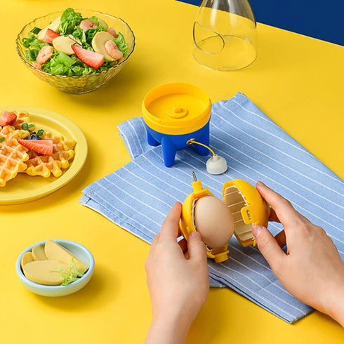 Egg Yolk Mixer with Pulling Rope, Egg Scrambl-er Shaker, Quick Golden Manual Egg Maker,Egg Homogenizer Manual Puller