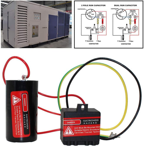 CSR-U2 Hard Start Kit for 3.5 to 5 Ton Units, HVAC Hard Start Capacitor Kit for Air Conditioner