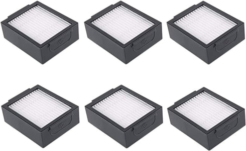 Fuyoda 6 Pack Upright Filters Replacement Compatible with iRobot Roomba E&I Series E5(5150) E6(6198) i3(3150) i4(4150)