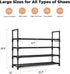 4 16-20 Closet, Tier Shoe Rack, Shoe Organizer Storage for Pair Boot and Sneaker, Stackable Free Standing Shoe Shelf