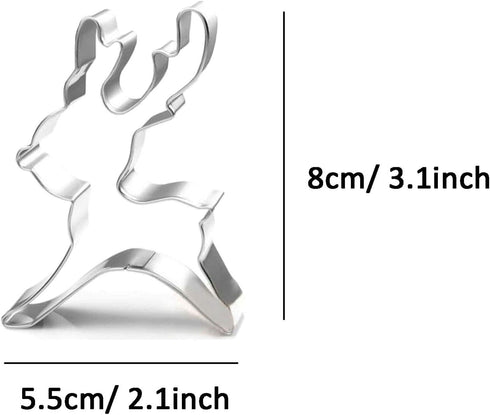 Stainless Steel Deer Reindeer Christmas Sika Cookie Cutter