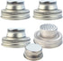 obmwang 4 Pack Stainless Steel Mason Jar Shaker Lids for Cocktail, Dredge Flour, Mix Spices, Fits Regular Mouth