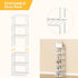 6 SHIISEWE White Bamboo Shoe Rack for Small Spaces Tier Tall Vertical Narrow Rack