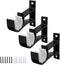 Gudui Curtain Rod Bracket 3 Pack, Heavy Duty Holders Hooks for 1 inch Drapery Rod, Black