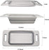 SAMMART Over The Sink Rectangular Colander, Grey