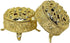 2.5 Inch Plastic Trinket Box Wedding Favor | Table Decorations - Gold, 12 Sets