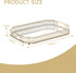 TEITEAI Bar Cart Tray, Decorative Mirrored Tray with Handles, Large Capacity Organizer, Gold