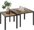 Set 2, Smuxee Nesting Coffee Table of Square Modern Stacking Table with Wood Finish, Industrial End Table Side Tables