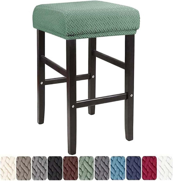 LIULIWEIFA Bar Stool Covers Rectangle Set of 4/2/1 Saddle Bar Stool Covers Slipcover