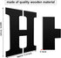 Jetec 4pc 12 Inch Farmhouse Wall Decor, Wooden Letters Hanging Home Sign for Living Room, Entryway Home Art (Black)