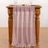 Socomi Dusty Rose Chiffon Table Runner Easter Spring Boho Rustic 10ft 29x120 Inches Wedding Runner Sheer Bridal Shower