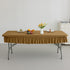 6ft Coffee Stretch Tablecloth for Rectangular Tables - Flared Wrap Design, Waterproof, Wrinkle-Resistant, Washable